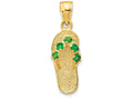 FJC Finejewelers 14k Yellow Gold May CZ Birth Month Stone Flip Flop Charm
