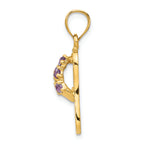 FJC Finejewelers 14k Yellow Gold June CZ Birth Month Stone Flip Flop Charm