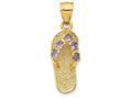 FJC Finejewelers 14k Yellow Gold June CZ Birth Month Stone Flip Flop Charm