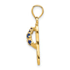 FJC Finejewelers 14k Yellow Gold September CZ Birth Month Stone Flip Flop Charm