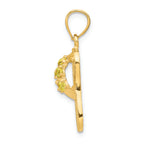 FJC Finejewelers 14k Yellow Gold November CZ Birth Month Stone Flip Flop Charm