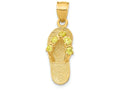 FJC Finejewelers 14k Yellow Gold November CZ Birth Month Stone Flip Flop Charm