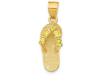 FJC Finejewelers 14k Yellow Gold November CZ Birth Month Stone Flip Flop Charm