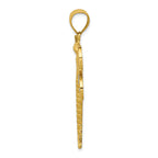 FJC Finejewelers 14k Yellow Gold with Rhodium Bright Cut Filigree Dragonfly Charm