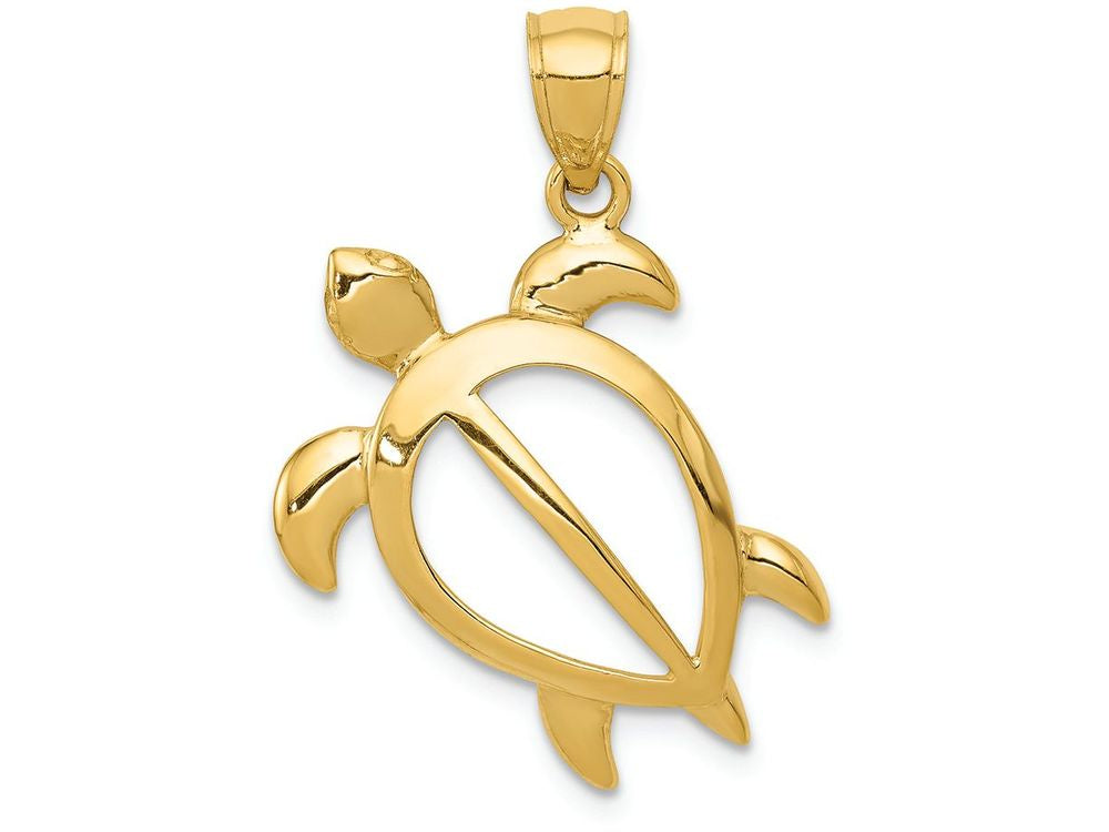 FJC Finejewelers 14k Yellow Gold Open Turtle Charm