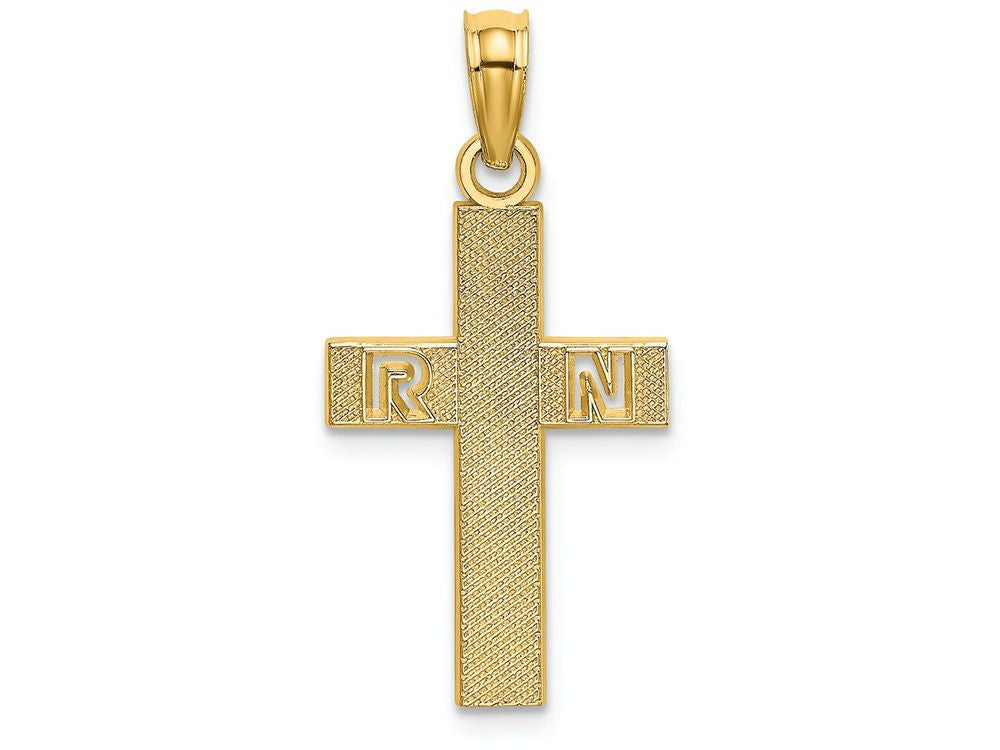 FJC Finejewelers 14k Yellow Gold Rn Cross Charm