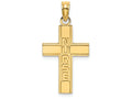 FJC Finejewelers 14k Yellow Gold Nurse Cross Charm