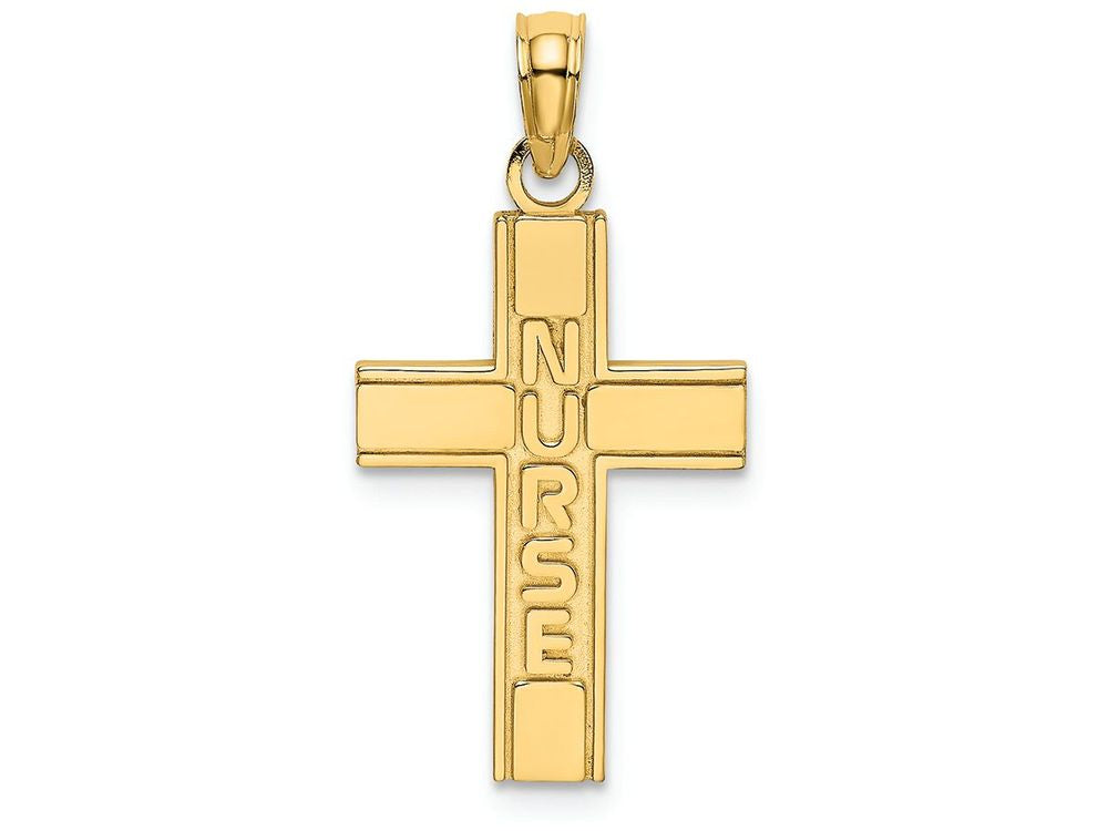 FJC Finejewelers 14k Yellow Gold Nurse Cross Charm