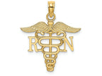 FJC Finejewelers 14k Yellow Gold Rn Caduceus Charm