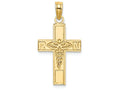 FJC Finejewelers 14k Yellow Gold Rn Caduceus Cross Charm