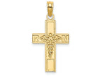 FJC Finejewelers 14k Yellow Gold Rn Caduceus Cross Charm