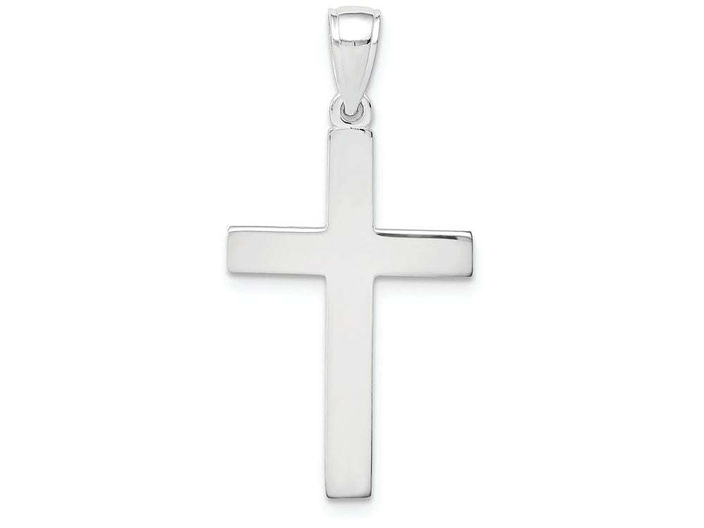 FJC Finejewelers 14k White Gold Flat Cross with Square Tips Charm