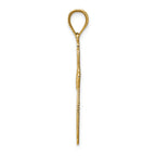 FJC Finejewelers 14k Yellow Gold Budded Cross Charm