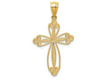 FJC Finejewelers 14k Yellow Gold Budded Cross Charm