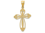 FJC Finejewelers 14k Yellow Gold Budded Cross Charm
