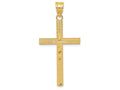 FJC Finejewelers 14k Yellow Gold Bright Cut Latin Cross Charm