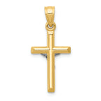 FJC Finejewelers 14k Two-tone Gold Hollow Crucifix Charm