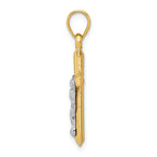 FJC Finejewelers 14k Two-tone Gold Hollow Crucifix Charm