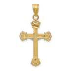 FJC Finejewelers 14k Two-tone Gold Bright Cut Crucifix Charm