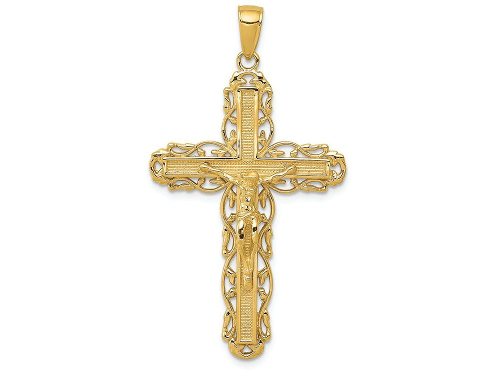FJC Finejewelers 14k Yellow Gold Crucifix Charm