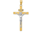 FJC Finejewelers 14k Two-tone Gold Inri Crucifix Charm