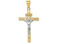 FJC Finejewelers 14k Two-tone Gold Inri Crucifix Charm