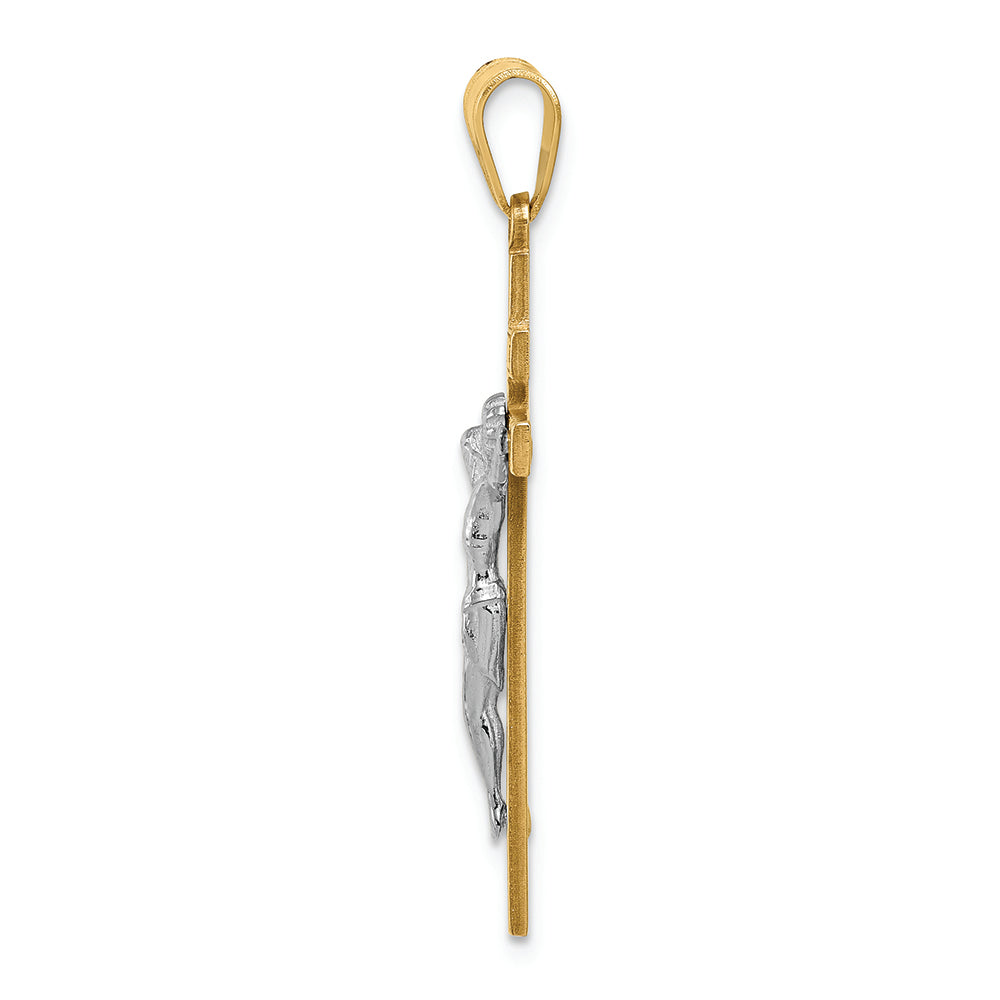 FJC Finejewelers 14k Two-tone Gold Inri Crucifix Charm