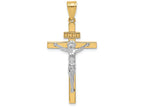 FJC Finejewelers 14k Two-tone Gold Inri Crucifix Charm