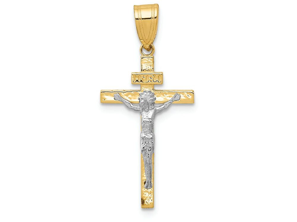 FJC Finejewelers 14k Two-tone Gold Inri Crucifix Charm