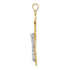 FJC Finejewelers 14k Two-tone Gold Inri Crucifix Charm