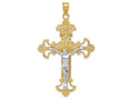 FJC Finejewelers 14k Two-tone Gold Inri Crucifix Charm