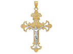 FJC Finejewelers 14k Two-tone Gold Inri Crucifix Charm