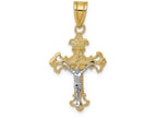 FJC Finejewelers 14k Two-tone Gold Inri Crucifix Charm