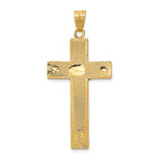 FJC Finejewelers 14k Two-tone Gold Bright Cut Crucifix Charm