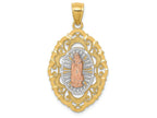 FJC Finejewelers 14 Kt Tri Color Gold Our Lady Of Guadalupe Charm