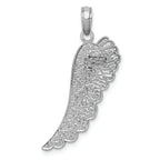 FJC Finejewelers 14k White Gold Single Angel Wingtextured Charm