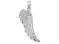 FJC Finejewelers 14k White Gold Single Angel Wingtextured Charm