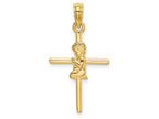 FJC Finejewelers 14k Yellow Gold Praying Boy Cross Charm
