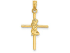 FJC Finejewelers 14k Yellow Gold Praying Girl Cross Charm