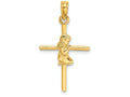 FJC Finejewelers 14k Yellow Gold Praying Girl Cross Charm