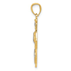 FJC Finejewelers 14k Yellow Gold with with Rhodium Cross Charm