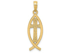 FJC Finejewelers 14k Yellow Gold Ichthus Fish Charm