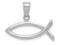 FJC Finejewelers 14k White Gold Christian Fish Charm