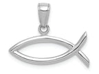 FJC Finejewelers 14k White Gold Christian Fish Charm