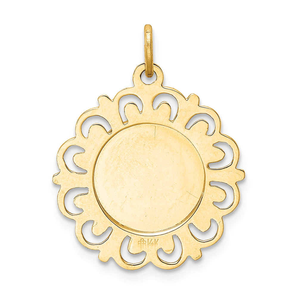 FJC Finejewelers 14k Yellow Gold Our Lady Of Sorrows Medal Charm