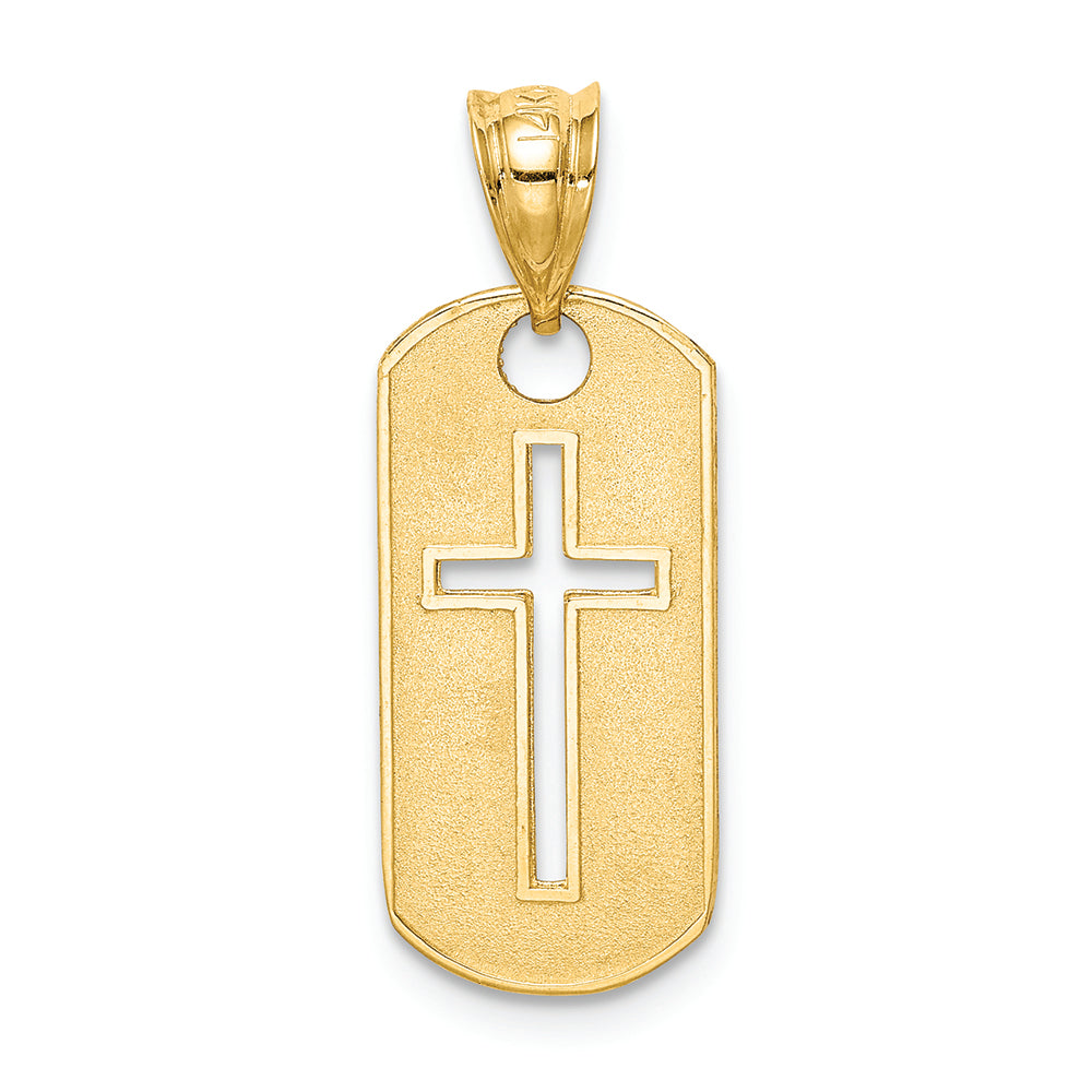 FJC Finejewelers 14k Yellow Gold Polished Cross Cut-out Charm