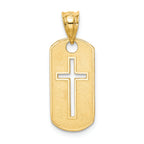 FJC Finejewelers 14k Yellow Gold Polished Cross Cut-out Charm