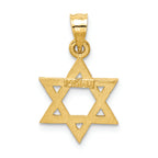 FJC Finejewelers 14k Yellow Gold Solid Satin Star Of David Charm