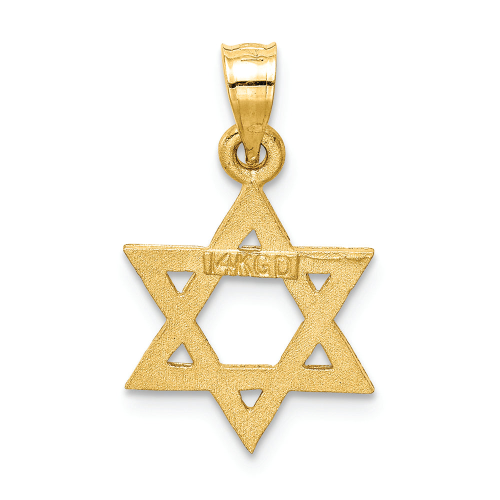 FJC Finejewelers 14k Yellow Gold Solid Satin Star Of David Charm