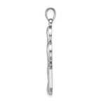 FJC Finejewelers 14k White Gold White Double Heartscontemporarystyle Charm